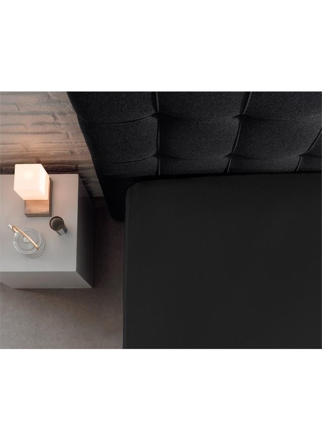 Dreamhouse Hoeslaken Zwart - Dubbel Jersey