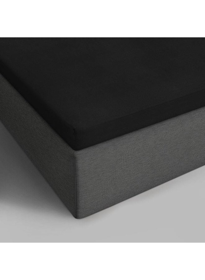 Hoeslaken Topper Zwart - Katoen