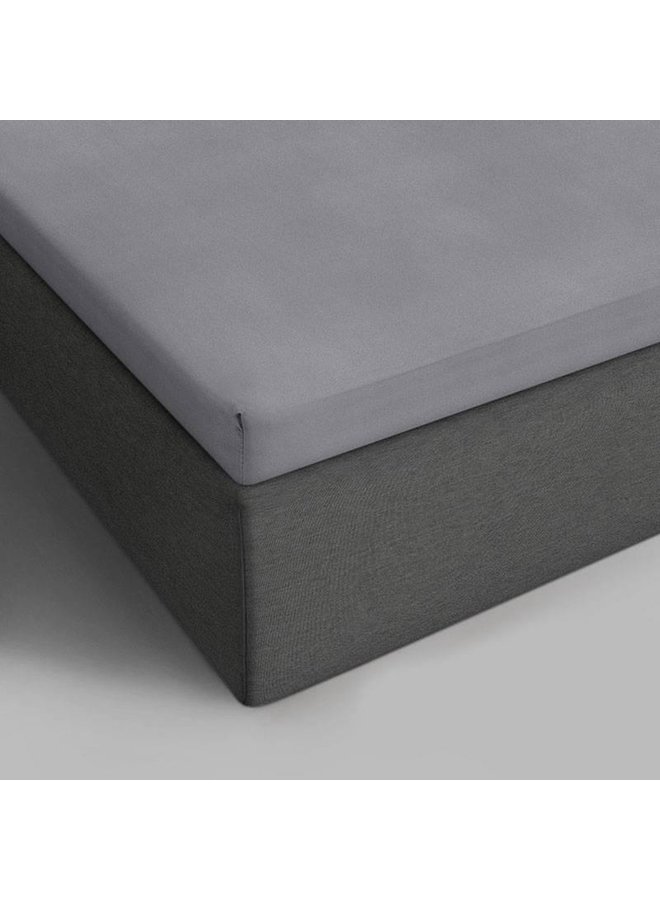 Hoeslaken Topper Grijs - Katoen