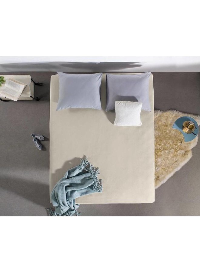 Home Care Hoeslaken Topper Creme - Jersey