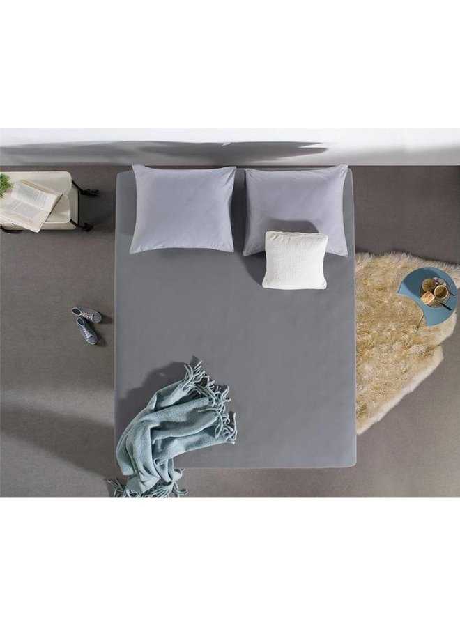 Home Care Hoeslaken Topper Grijs - Jersey