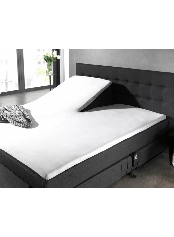 Hoeslaken Splittopper Wit - Percale Katoen