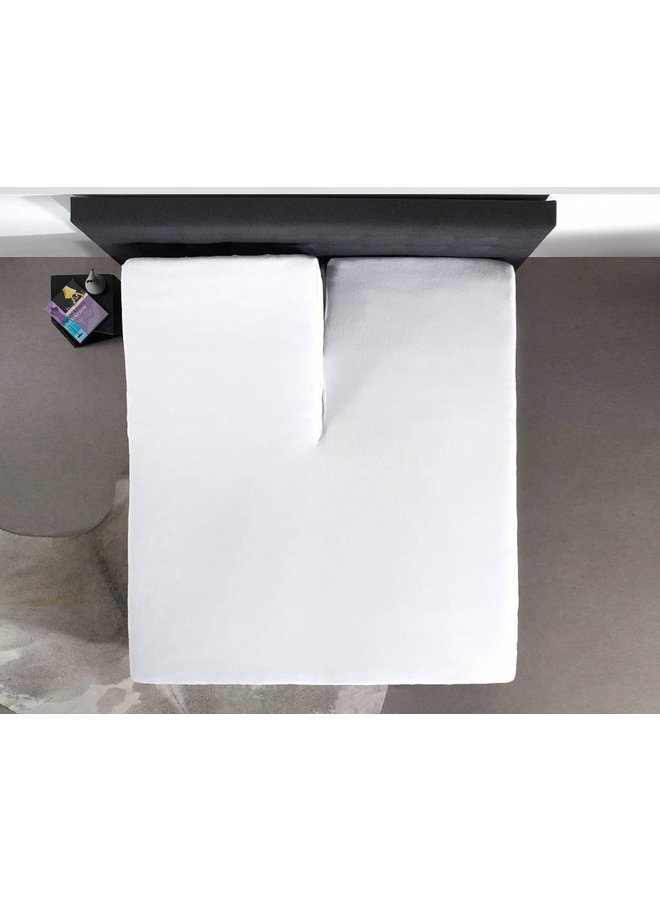Home Care Hoeslaken Splittopper Wit - Percale Katoen