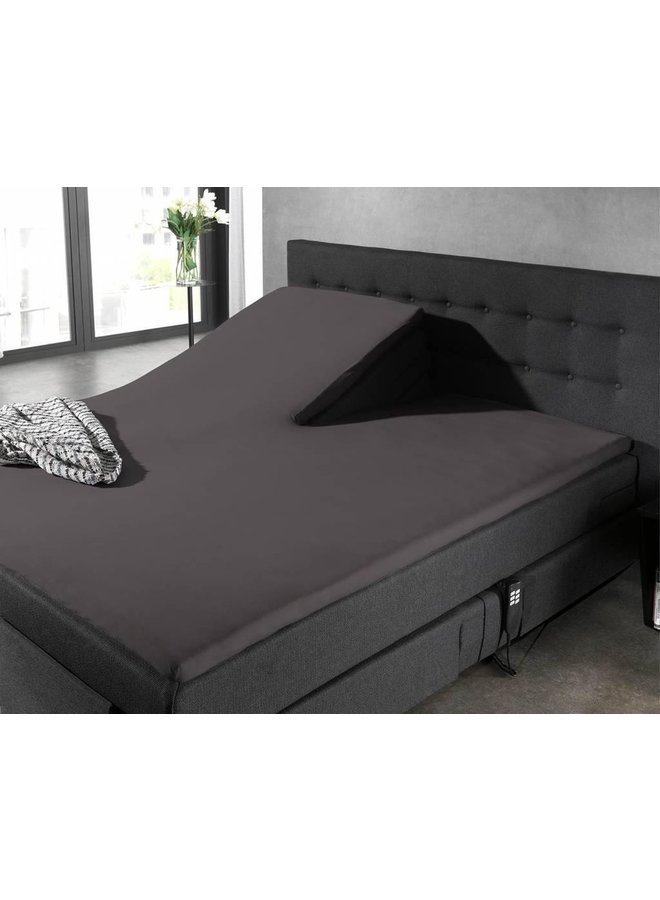 Home Care Hoeslaken Splittopper Antraciet - Percale Katoen