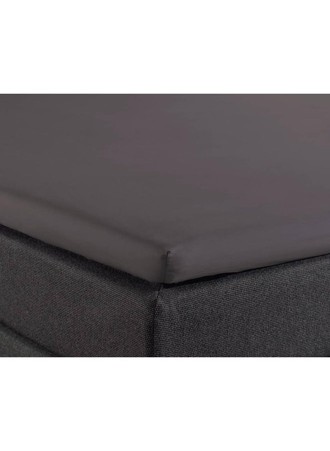 Home Care Hoeslaken Splittopper Antraciet - Percale Katoen