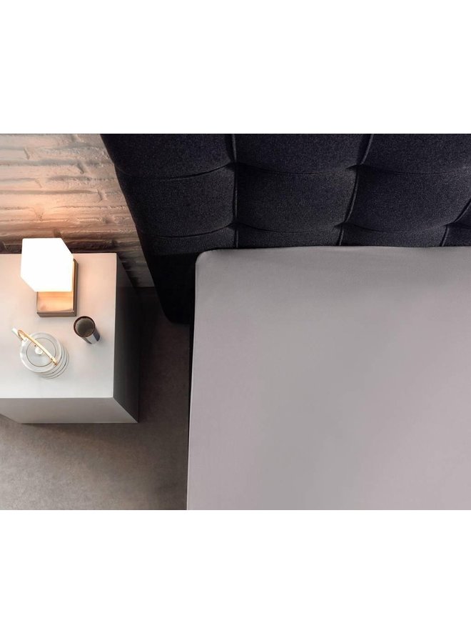 Home Care Hoeslaken Splittopper Grijs - Percale Katoen