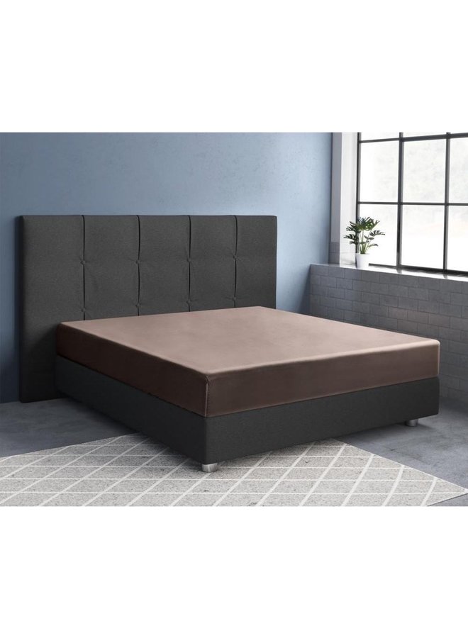 Primaviera Deluxe Hoeslaken Taupe - Katoensatijn