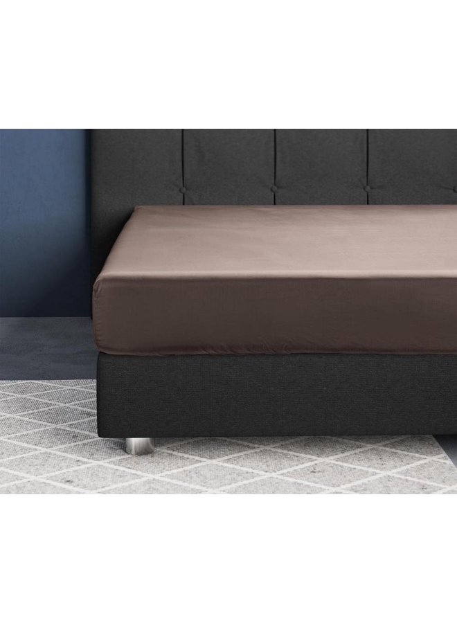 Primaviera Deluxe Hoeslaken Taupe - Katoensatijn