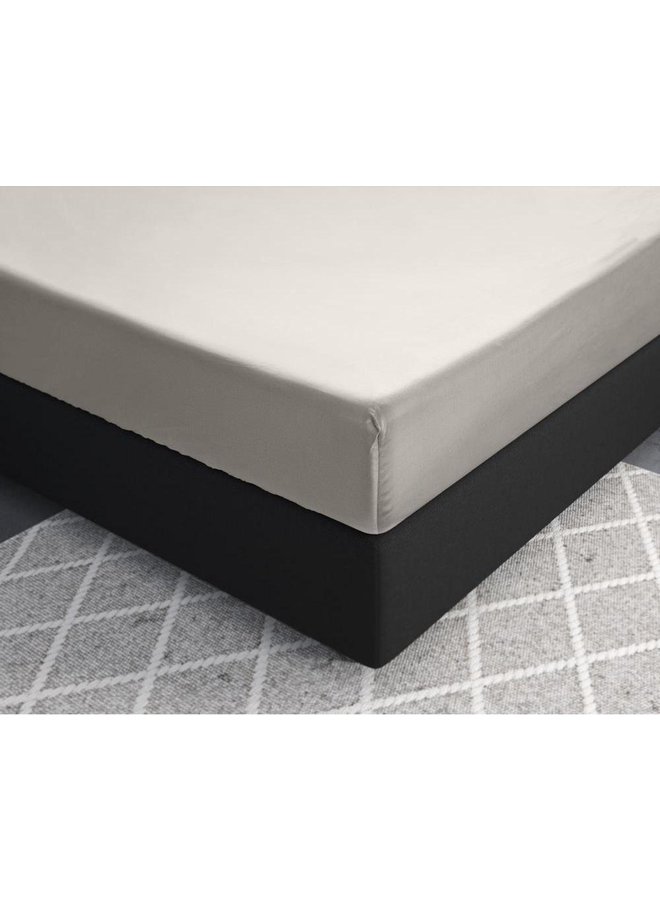 Hoeslaken Creme - Katoensatijn