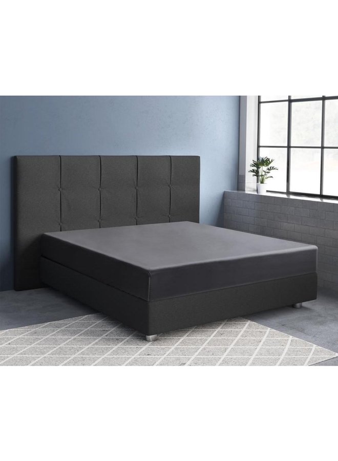 Primaviera Deluxe Hoeslaken Antraciet - Katoensatijn