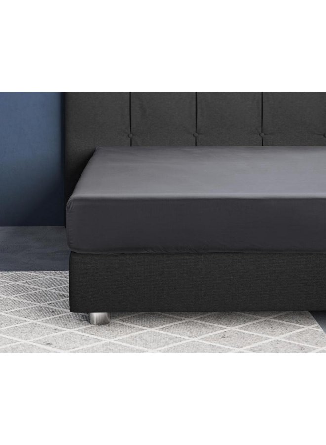 Primaviera Deluxe Hoeslaken Antraciet - Katoensatijn