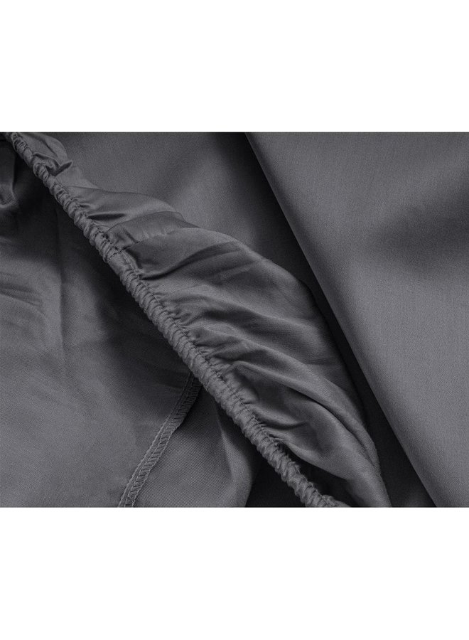 Primaviera Deluxe Hoeslaken Antraciet - Katoensatijn