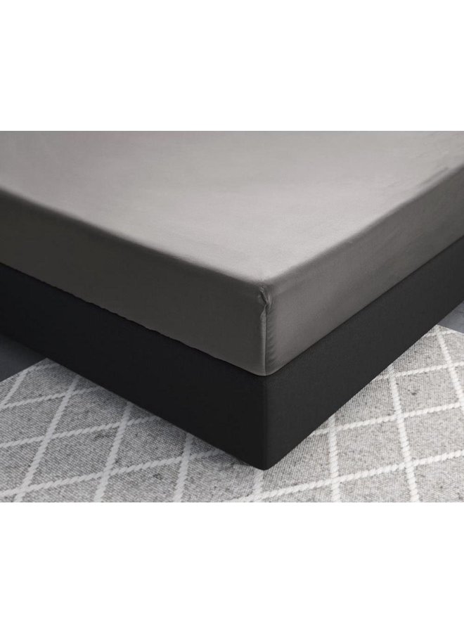 Hoeslaken Grijs - Katoensatijn