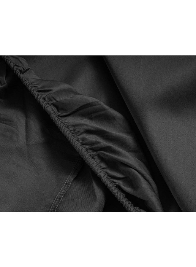 Primaviera Deluxe Hoeslaken Zwart - Katoensatijn