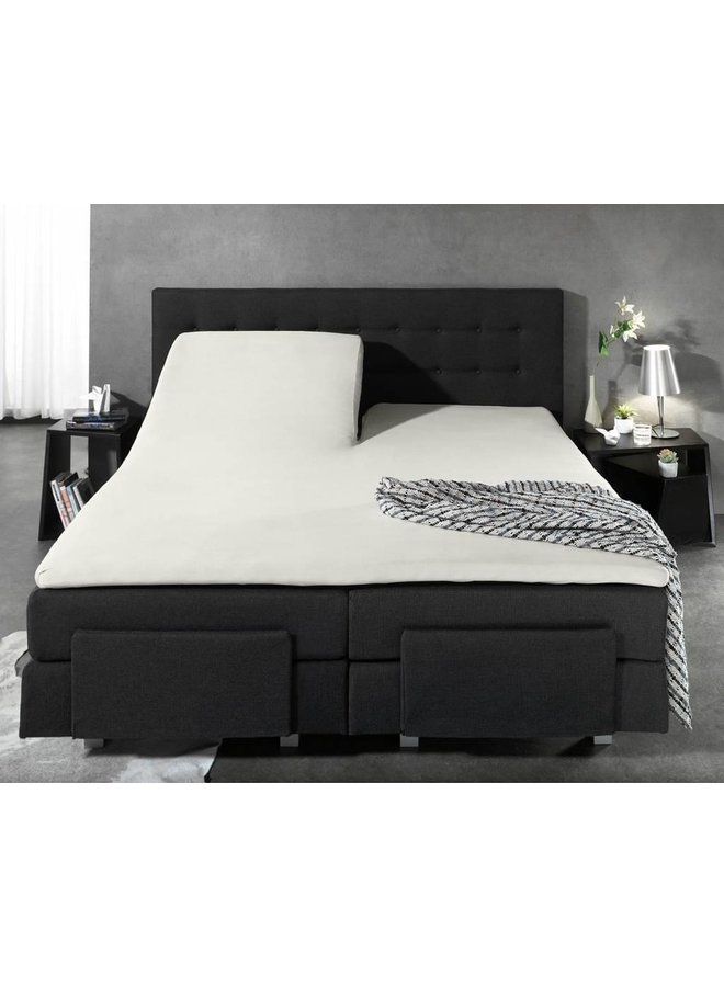 Hoeslaken Splittopper Creme - Jersey
