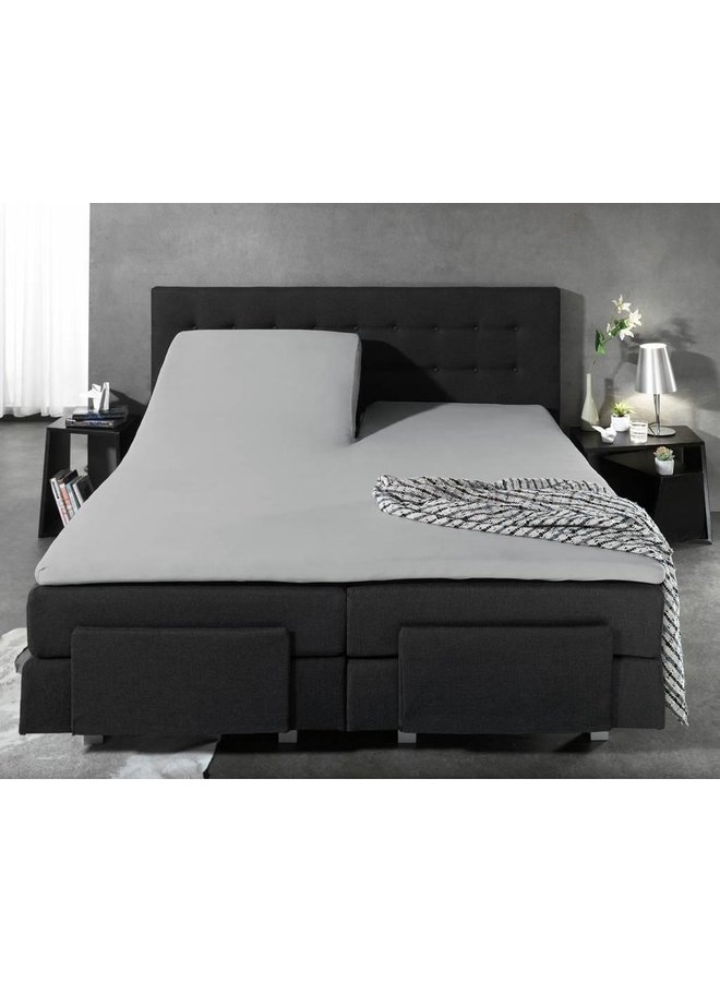 Home Care Hoeslaken Splittopper Grijs - Jersey