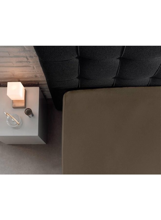 Home Care Hoeslaken Splittopper Taupe - Jersey