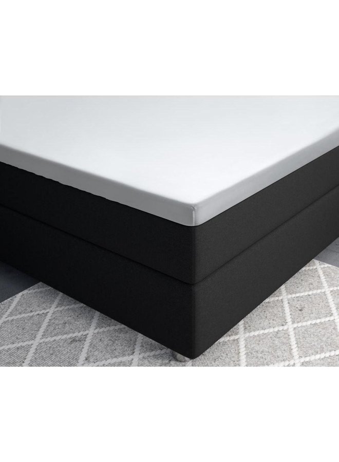 Primaviera Deluxe Hoeslaken Topper Wit - Katoensatijn