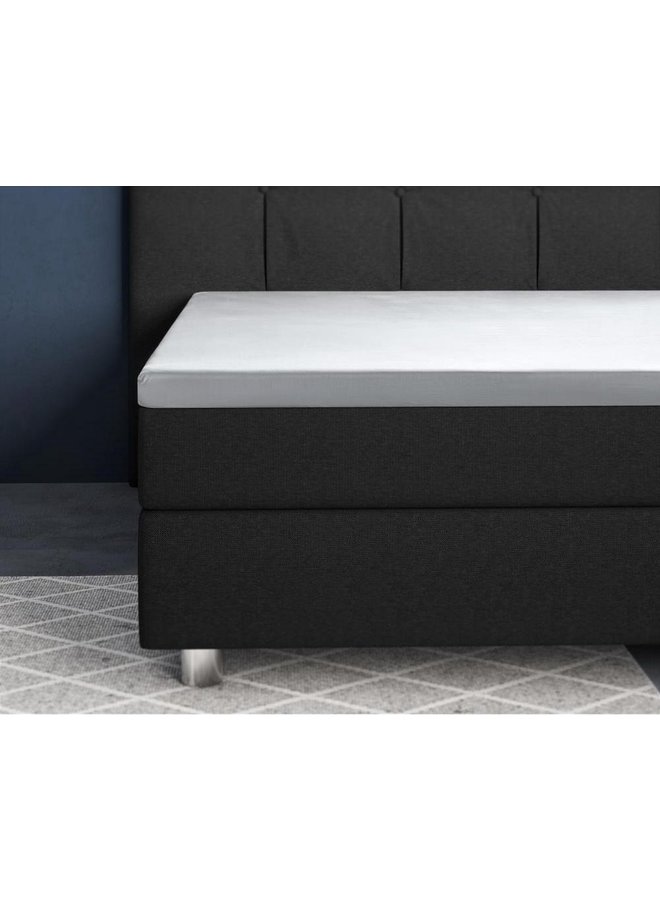 Primaviera Deluxe Hoeslaken Topper Wit - Katoensatijn