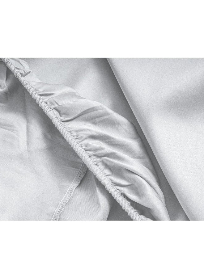 Primaviera Deluxe Hoeslaken Topper Wit - Katoensatijn