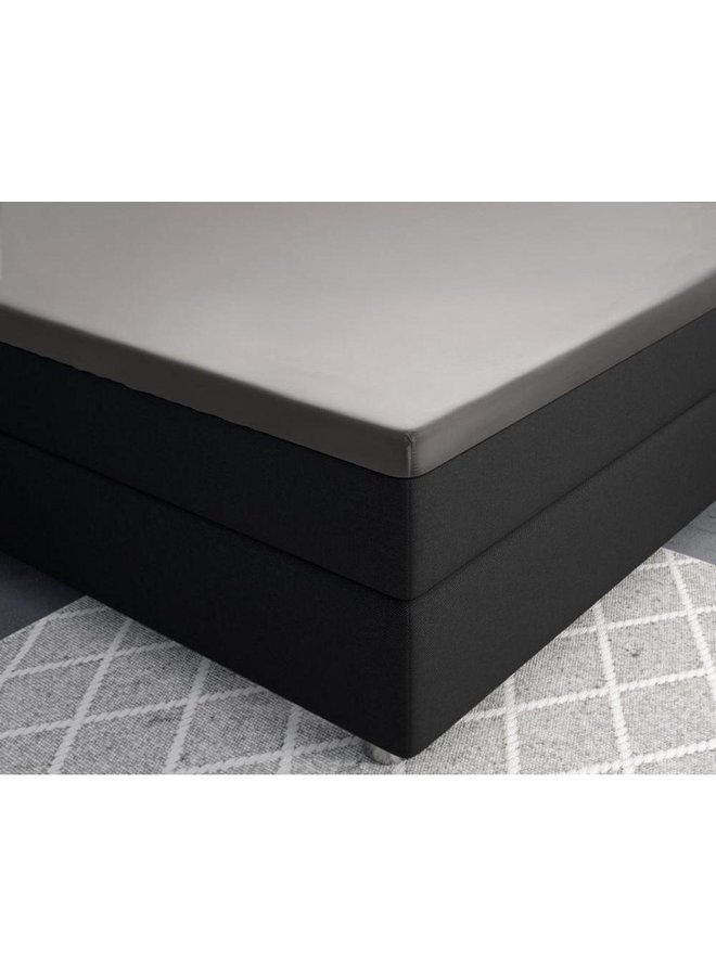 Primaviera Deluxe Hoeslaken Topper Grijs - Katoensatijn