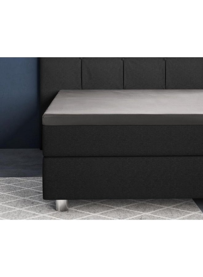 Primaviera Deluxe Hoeslaken Topper Grijs - Katoensatijn