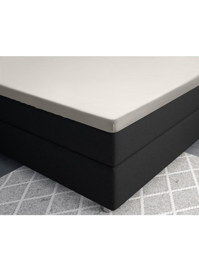 Hoeslaken Topper Creme - Katoensatijn