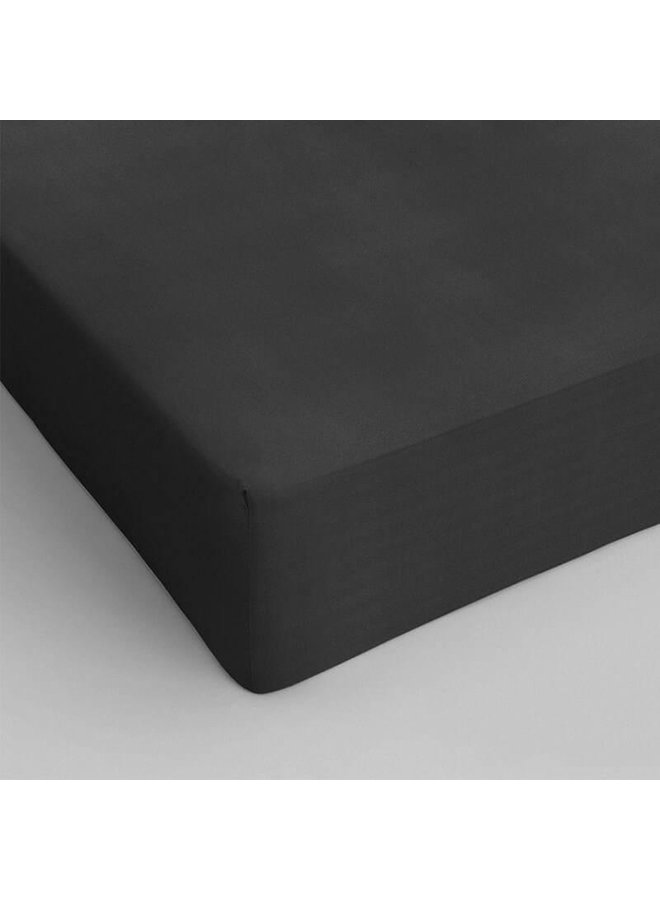 Hoeslaken Antraciet - Katoen