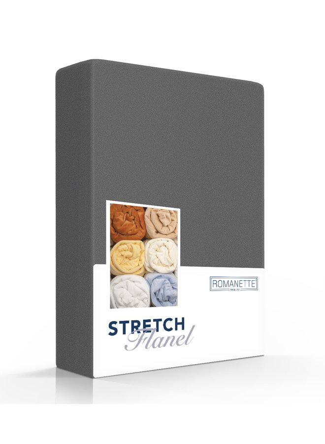 Hoeslaken Antraciet - Stretch Flanel