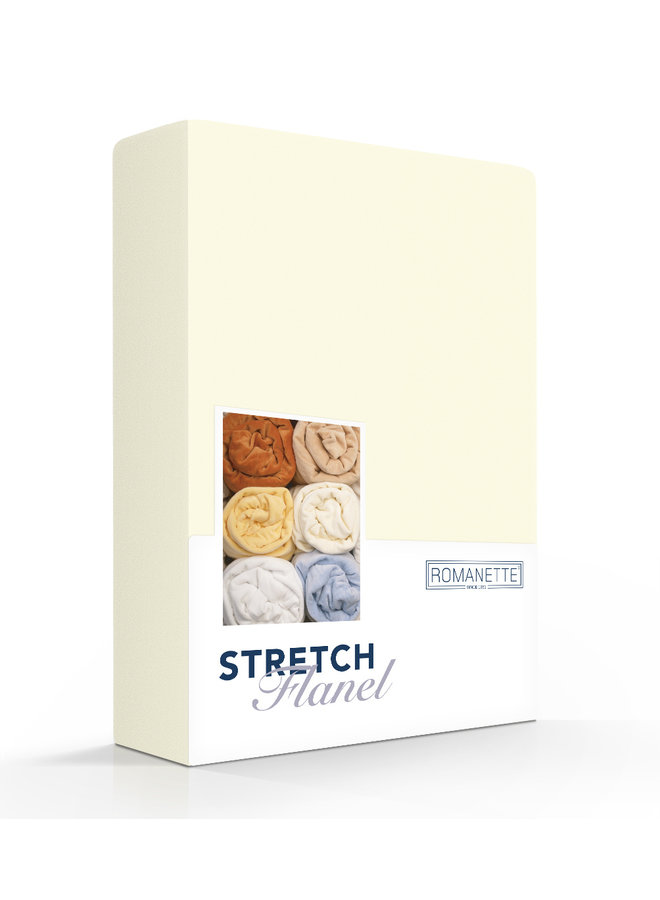 Stretch Flanel Hoeslaken Creme