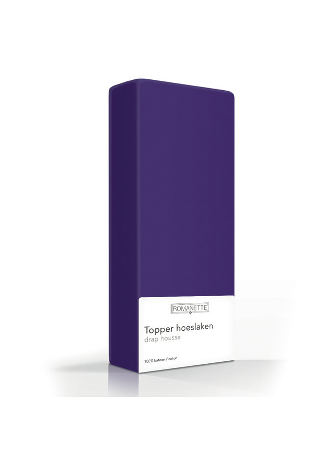Hoeslaken Topper Paars - Katoen