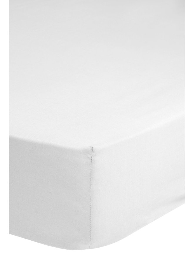 Hoeslaken Wit - Katoensatijn