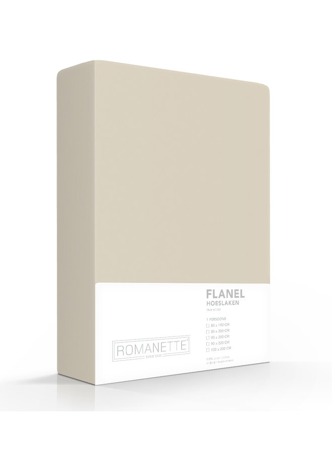 Hoeslaken Zand - Flanel