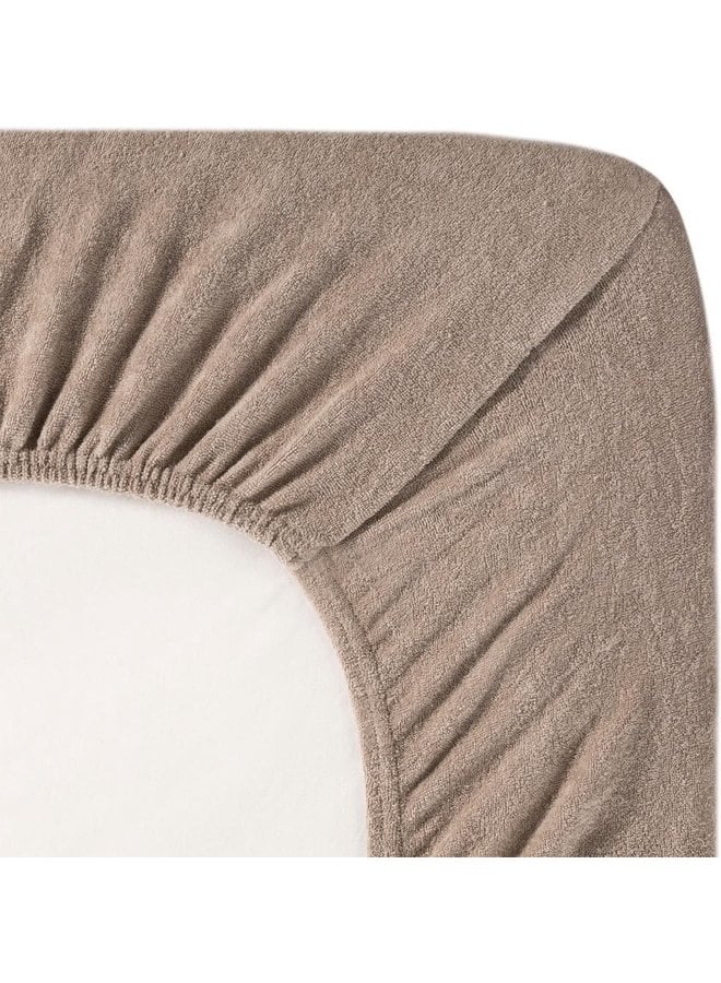 Hoeslaken Taupe - Badstof