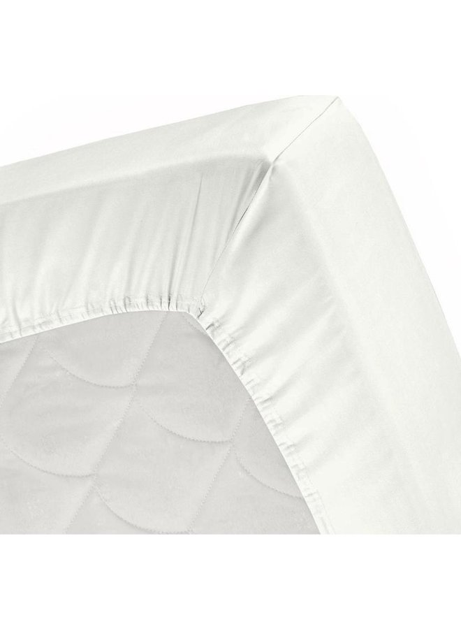 Cinderella Hoeslaken Splittopper Creme - Katoensatijn