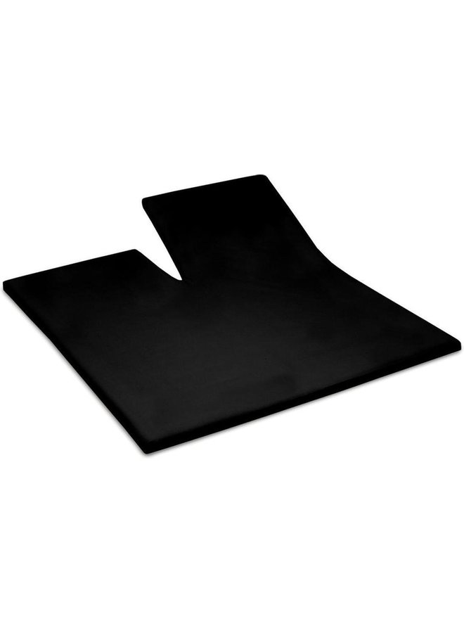 Hoeslaken Splittopper Zwart - Katoensatijn