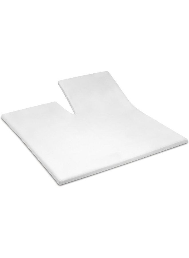 Hoeslaken Splittopper Wit - Katoensatijn