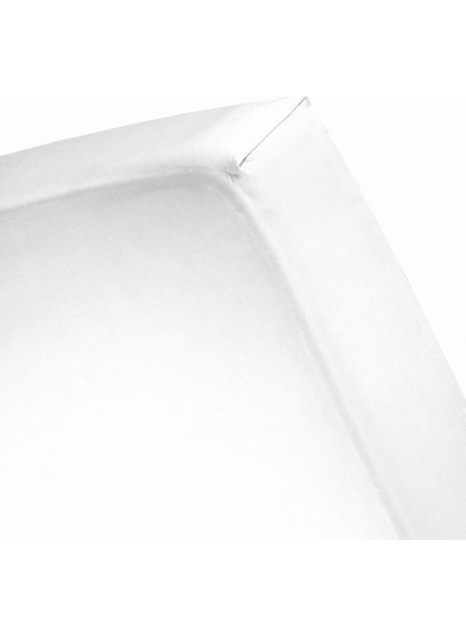 Cinderella Hoeslaken Splittopper Wit - Katoensatijn