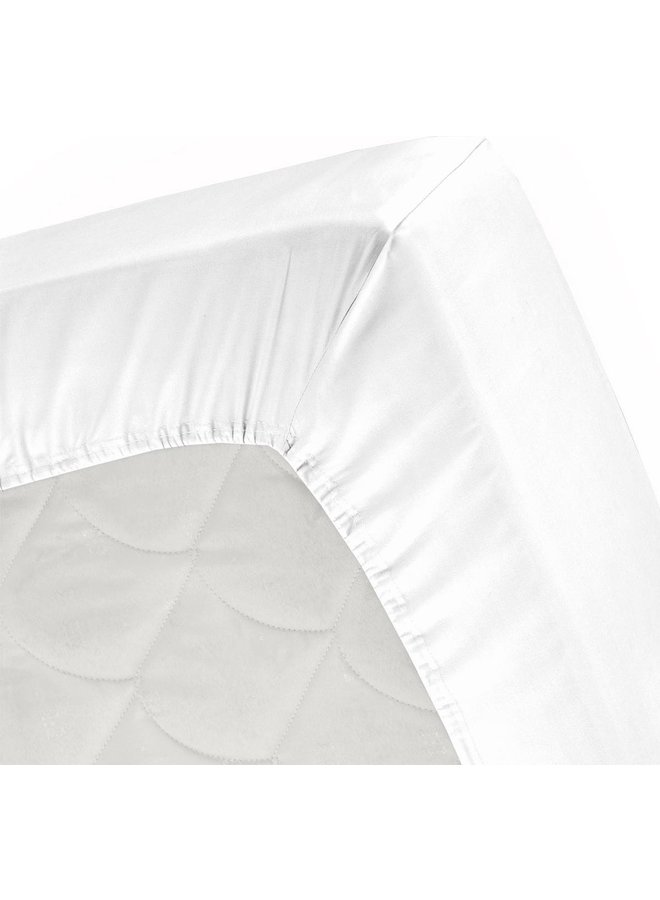 Cinderella Hoeslaken Splittopper Wit - Katoensatijn