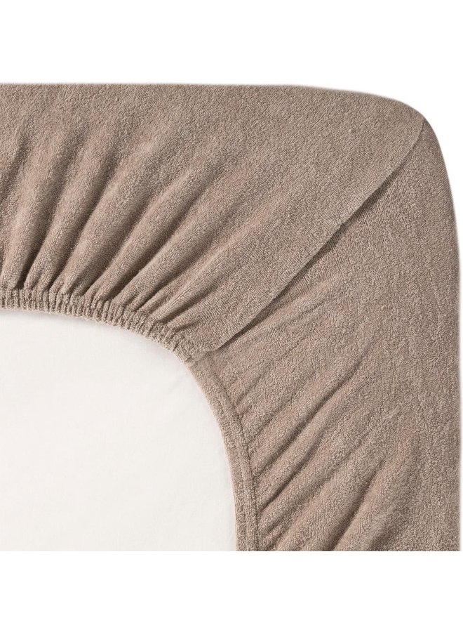 Cinderella Hoeslaken Topper Taupe - Badstof