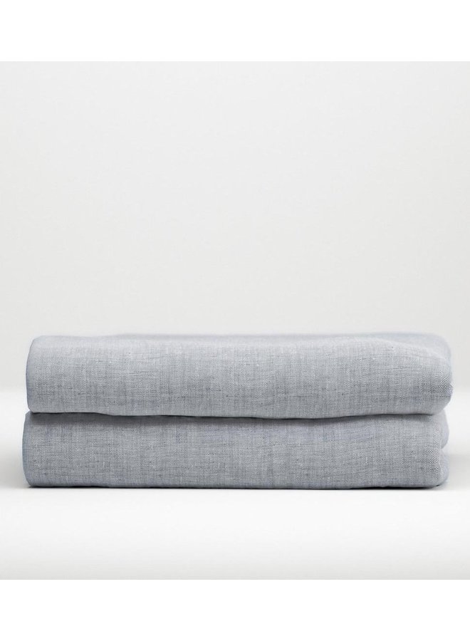 Hoeslaken Lino Denim Blauw - Katoen