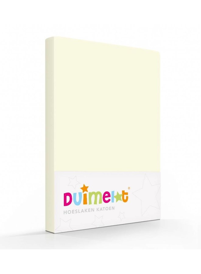 Duimelot Hoeslaken Kinderbed Creme - Katoen