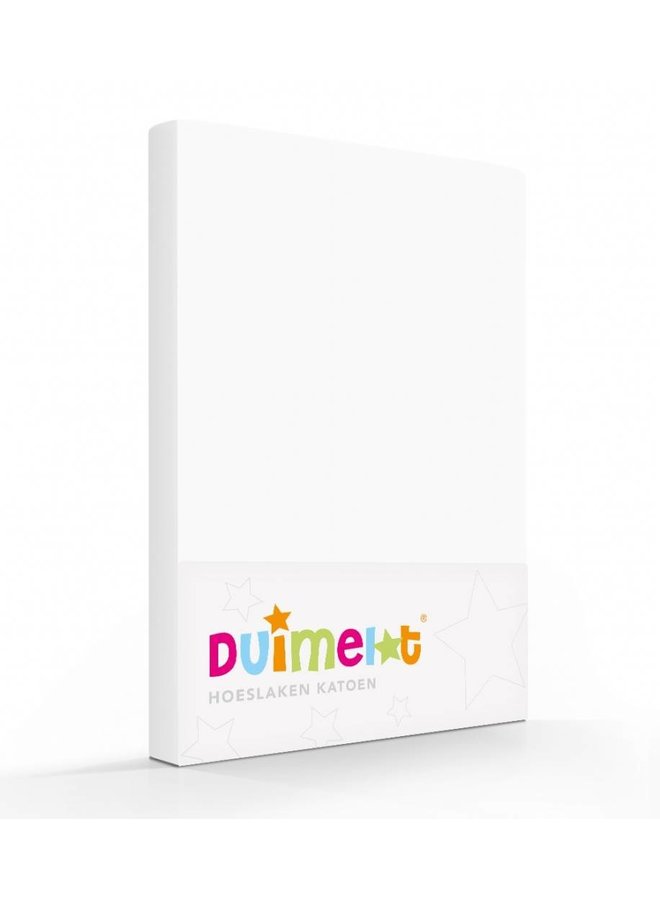 Duimelot Hoeslaken Kinderbed Wit - Katoen