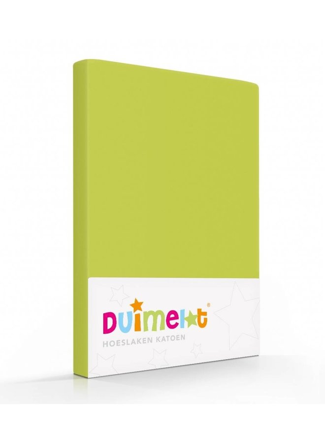 Duimelot Hoeslaken Junior Limoen - 70x140/150 - Katoen