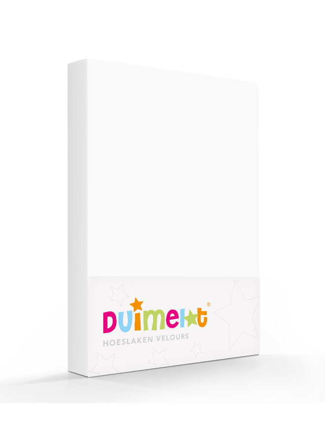 Duimelot Hoeslaken Kinder Wit - 60x120 + 70x140/150 - Velours