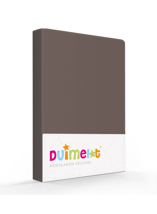 Hoeslaken Kinder Taupe - 60x120 + 70x140/150 - Velours