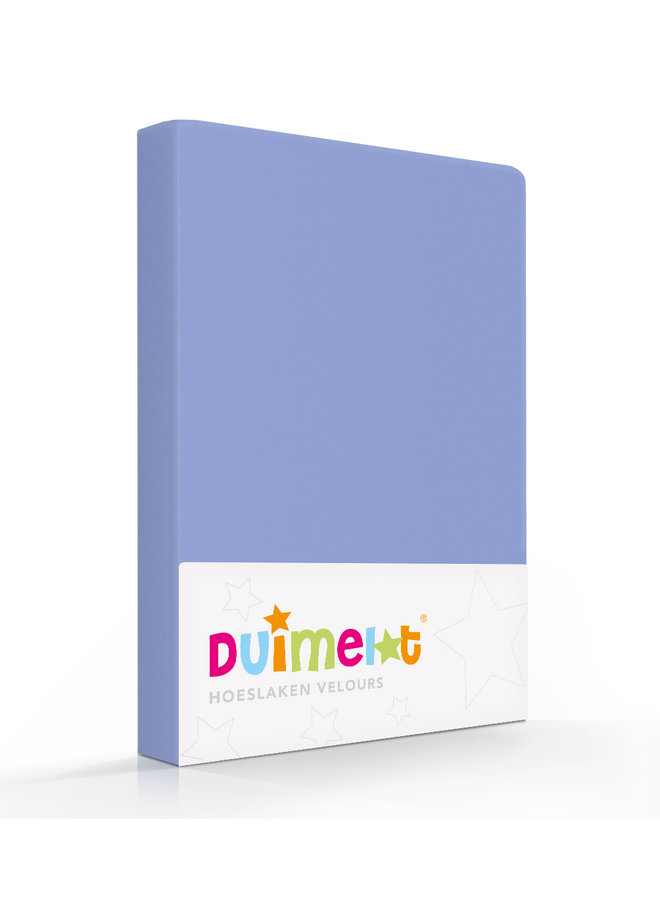 Hoeslaken Kinderbed Blauw - Velours