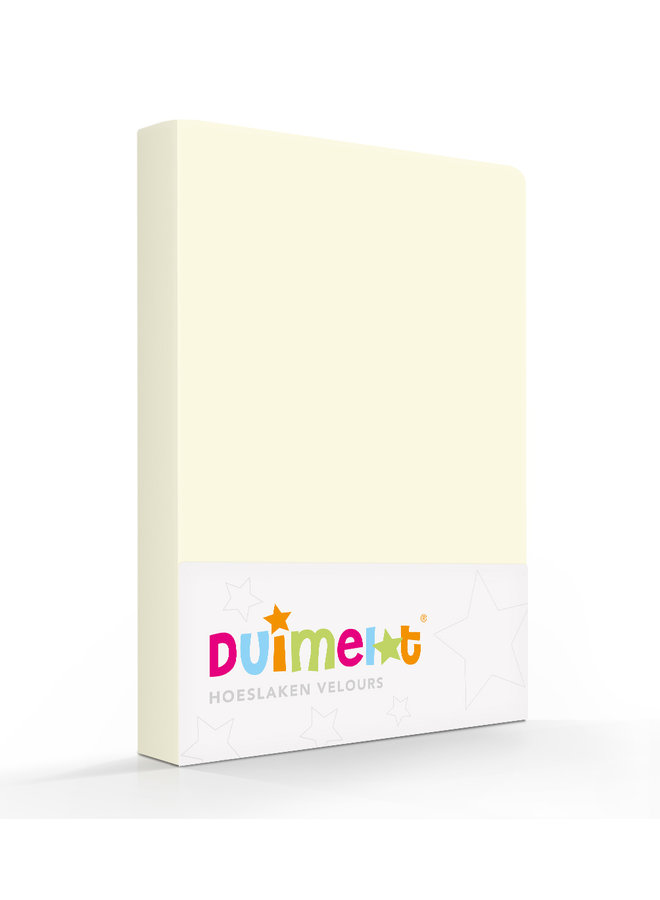 Duimelot Hoeslaken Kinder Creme - 60x120 + 70x140/150 - Velours