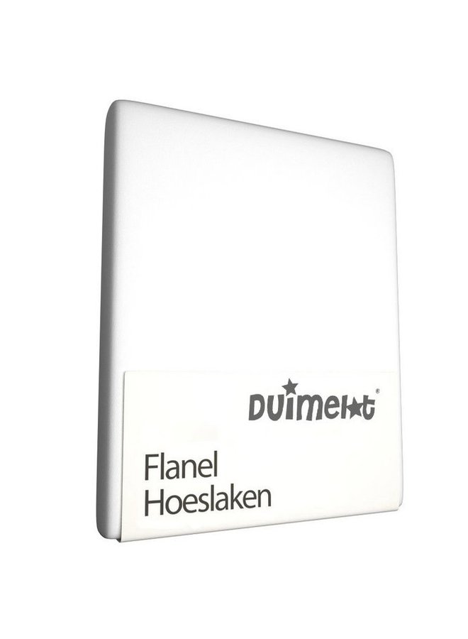 Duimelot Hoeslaken Ledikant Wit - 60x120 - Flanel