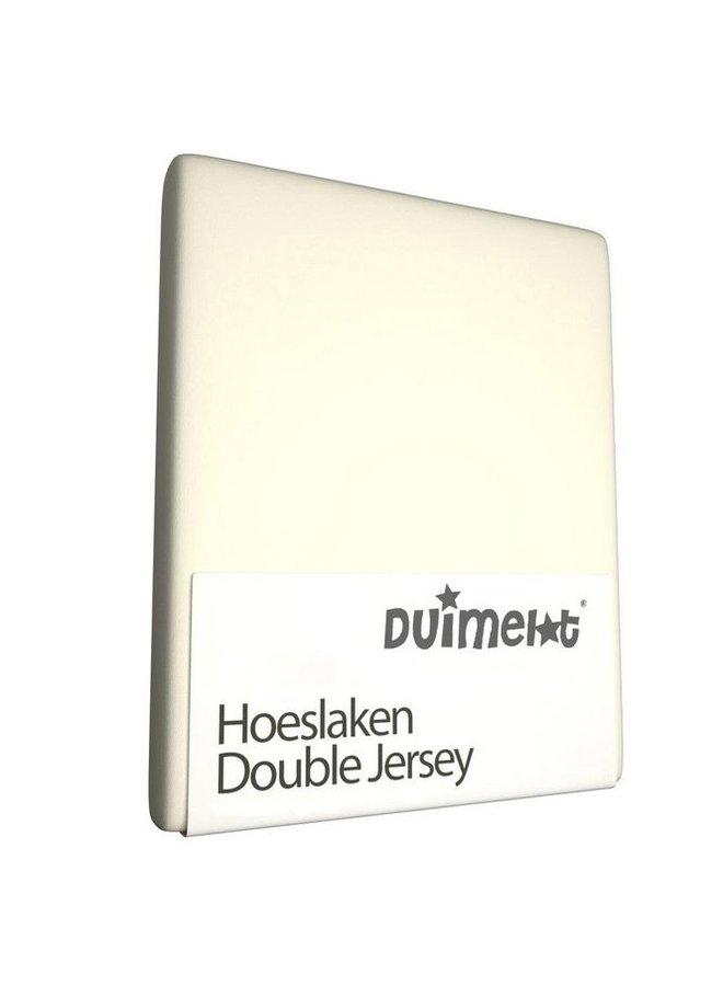 Duimelot Dubbel Jersey Hoeslaken Creme - 60x120 + 70x140/150